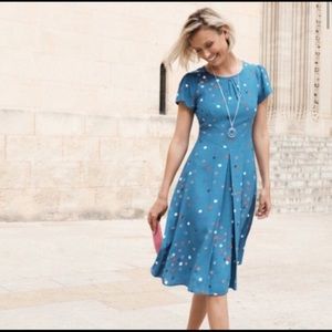 NWOT Boden Calissa dress in Solstice Blue Confetti